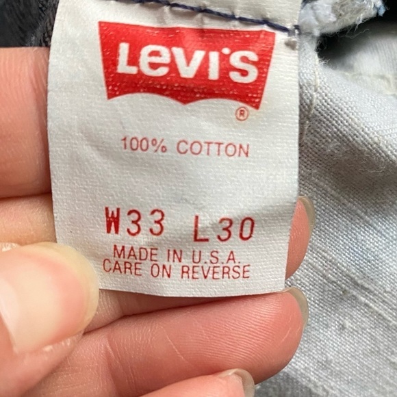 Vintage Levis BELL BOTTOMS Jeans Orange Tab 70s Style Retro Denim Hemmed Mens 33 - Picture 11 of 14